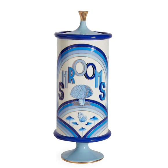 Jonathan Adler Ceramic Canisters ( 6" Dia, 14.5" H ) No. 1 of 2 - Picture 2 of 9